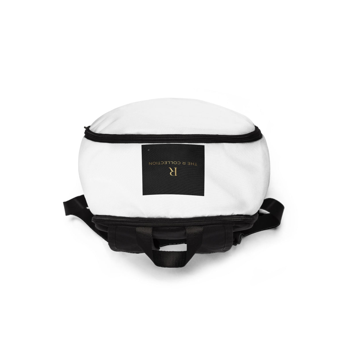 Elevated White Backpack — 'ELEVA' Minimal Gold Logo School & Travel Bag - Raquel Teixeira