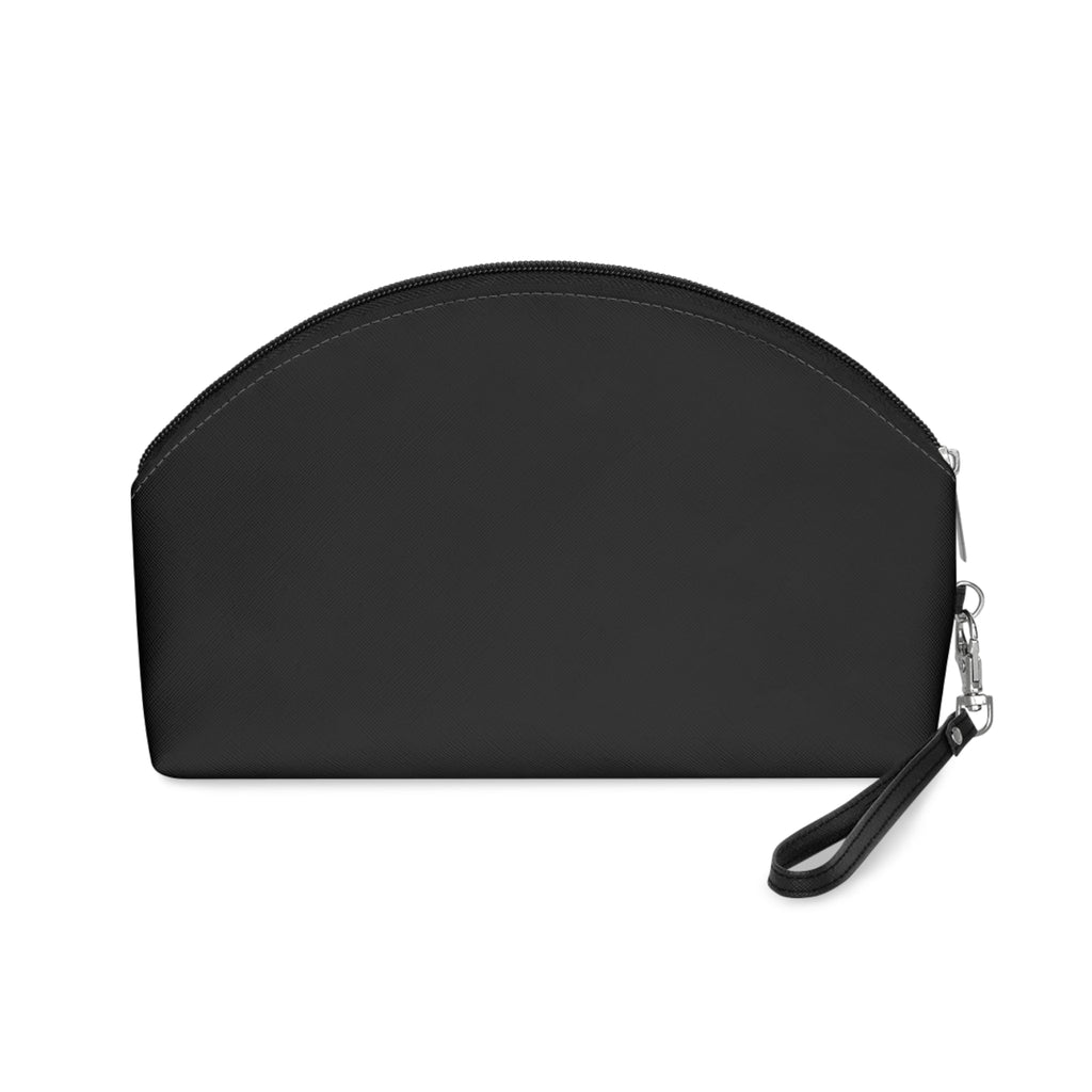 Makeup Bag — Black & Gold 'ELEVA' Cosmetic Pouch, Elegant Travel Toiletry Case - Raquel Teixeira
