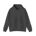 Minimal 'Eleva' Script Hoodie — White Sleeve Lettering - Raquel Teixeira